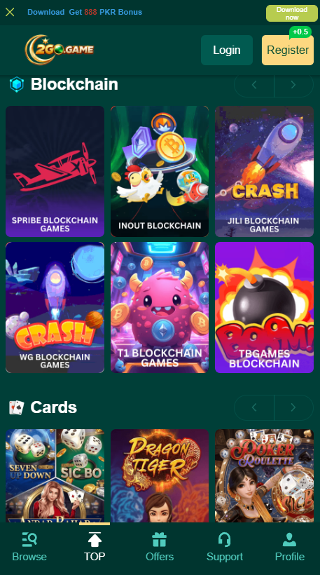 2Go Game casino games list Pakistan 2026