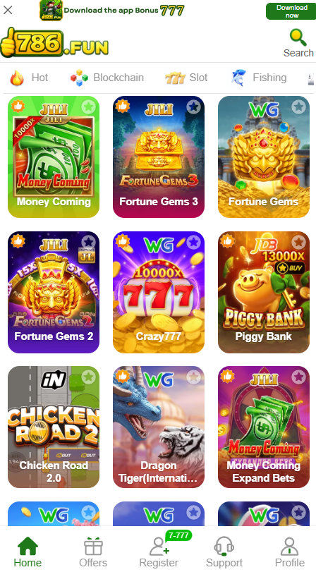 Games available inside  786Fun Game app 2026
