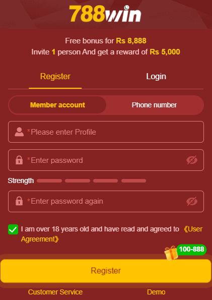 788Win Game  Register