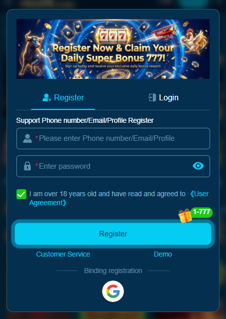 966PK Game register now