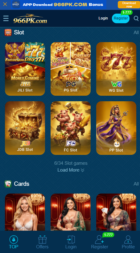 Games available inside 966PK Game