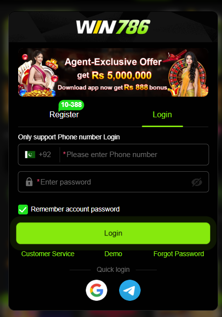 WIN786 Game Download Register and login