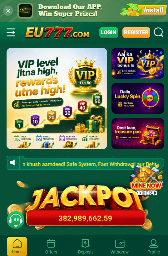 EU777 Game online casino app Android Pakistan 2026