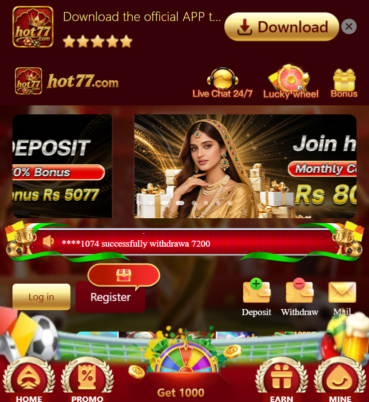 Hot77 Game APK download Pakistan real money earning app 2026