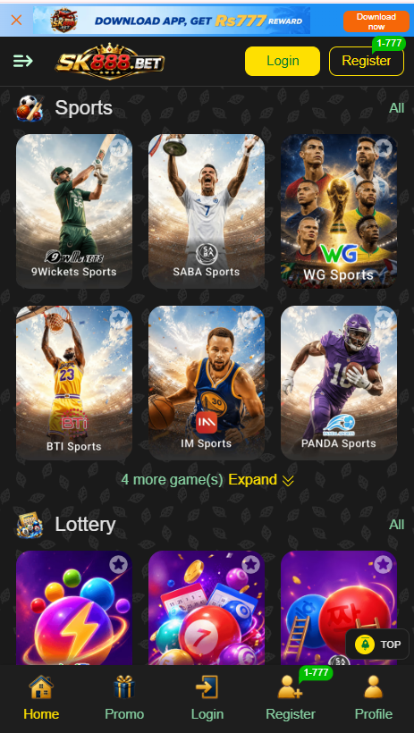 SK888 Game Pakistan online gaming and earning application