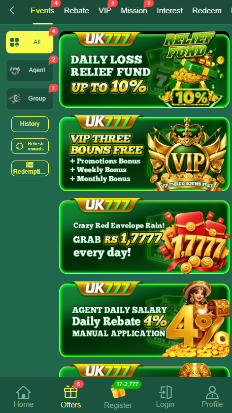 UK777 Game referral program earn commission without playing Pakistan